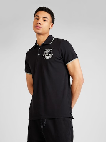 Tricou de la CAMP DAVID pe negru: față