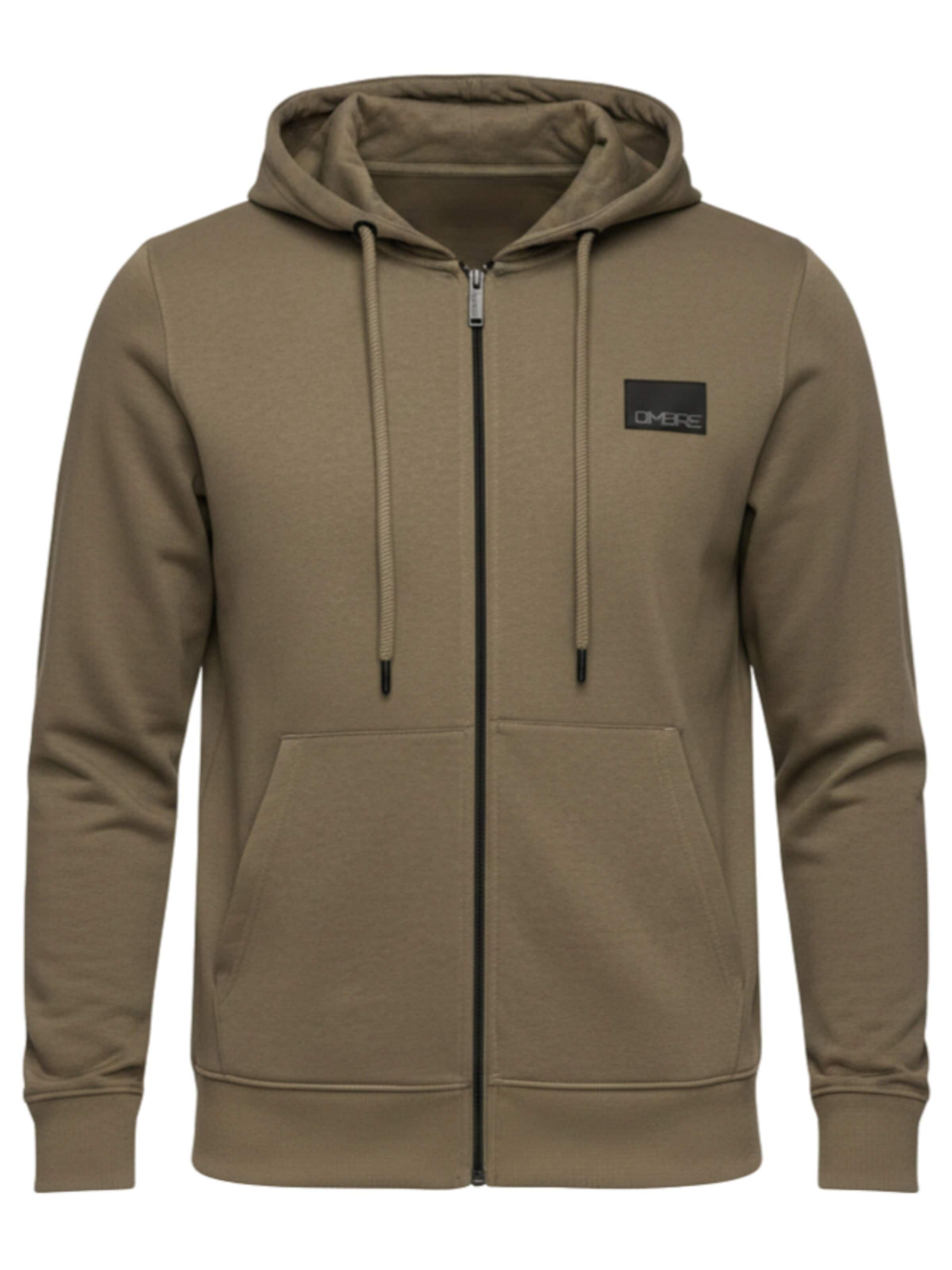 Veste de survêtement Ombre en vert : devant