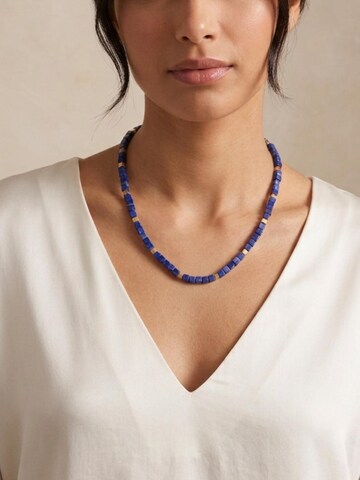 THE GEM STORIES JEWELRY Αλυσίδα 'Lapis Lazuli Cubes Necklace' σε μπλε