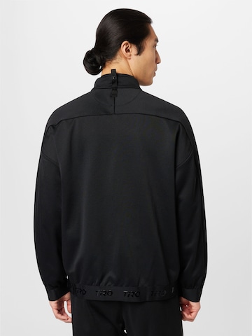 ADIDAS SPORTSWEAR Athletic Zip-Up Hoodie 'Tiro Suit-Up Advanced' in Black