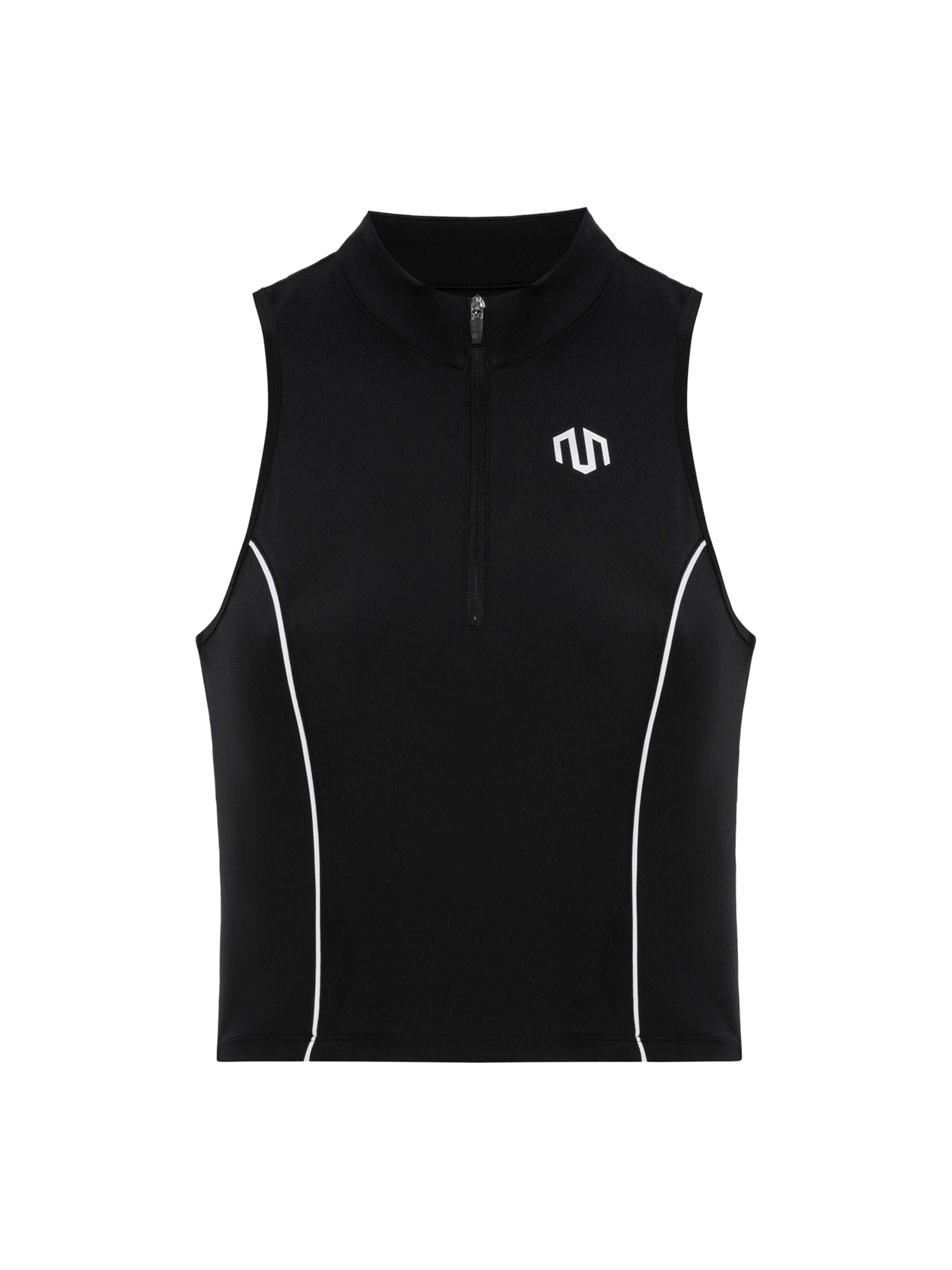 MOROTAI Sporttop 'Kansei Chrome' in Zwart: voorkant