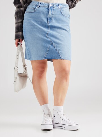 ONLY Carmakoma Rok in Blauw: voorkant