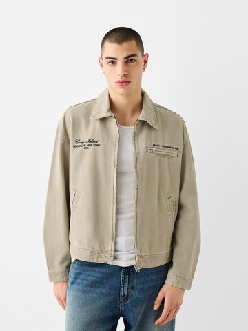 Bershka Between-season jacket in Beige: front