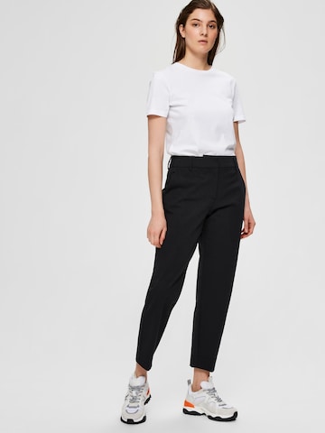 SELECTED FEMME Regular Pleated Pants 'Ria' in Black