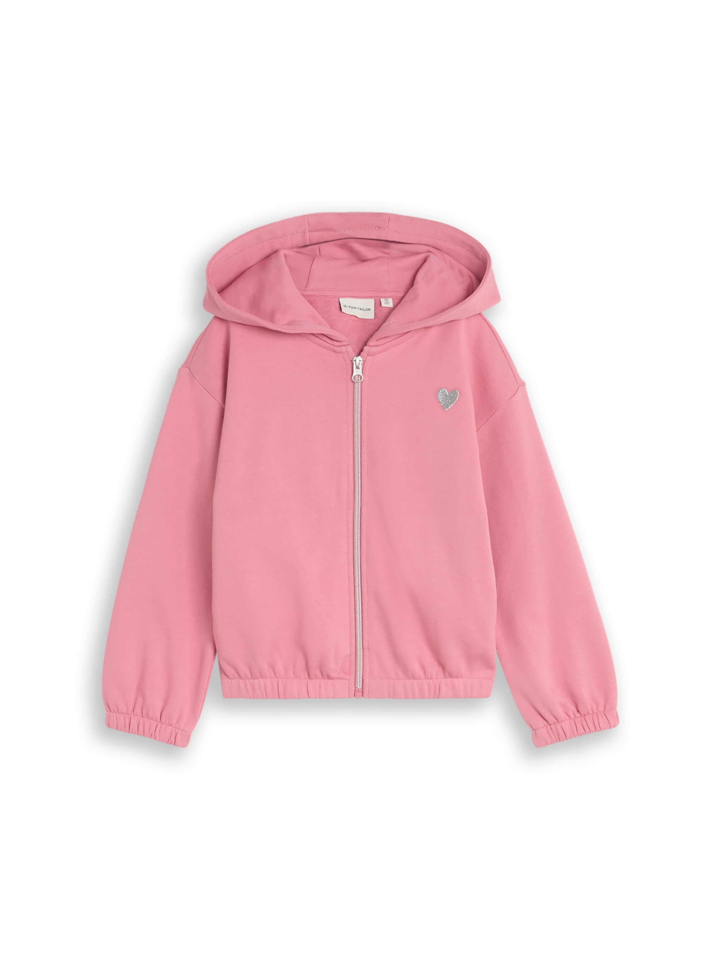 TOM TAILOR Zip-Up Hoodie in Pink: front