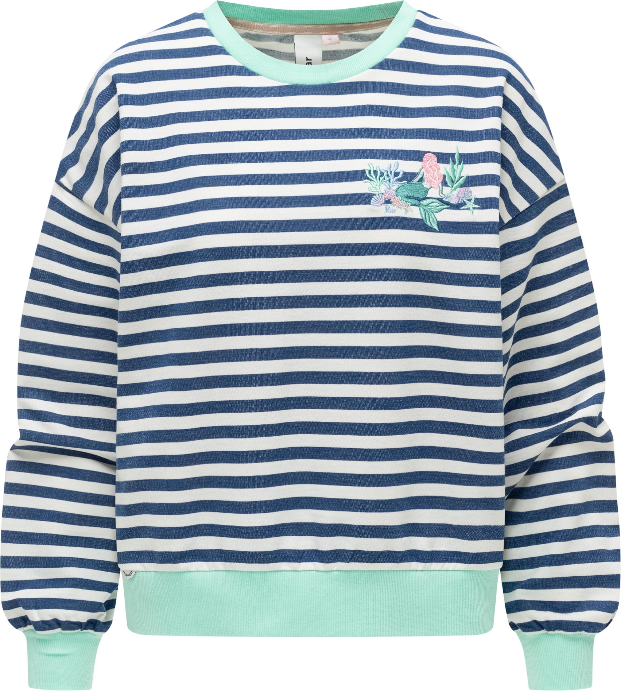 Ragwear Sweatshirt 'Wuss' in Dark blue / Mint / Rose / White, Item view