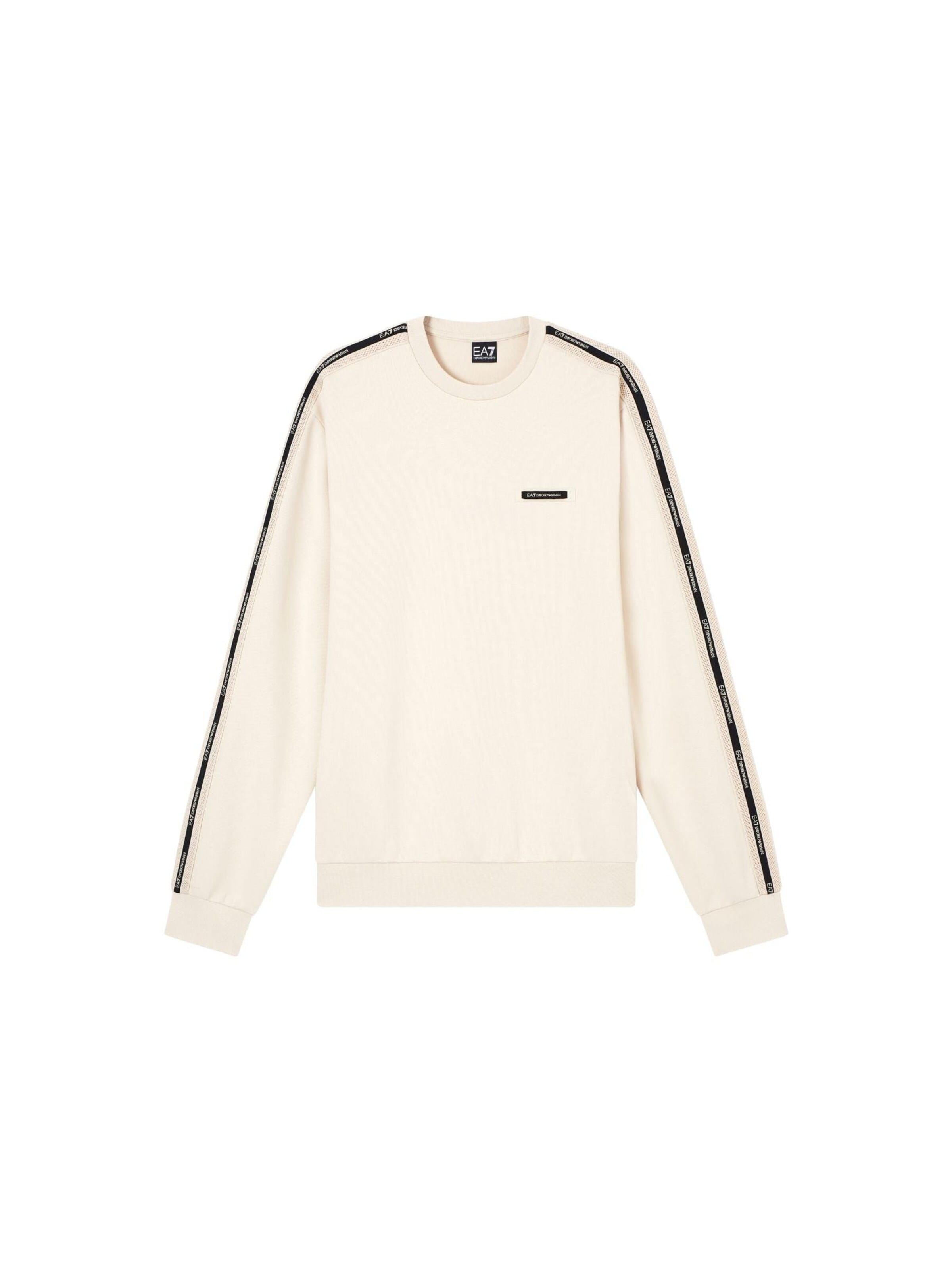 EA7 Emporio Armani Sweatshirt in Beige: front