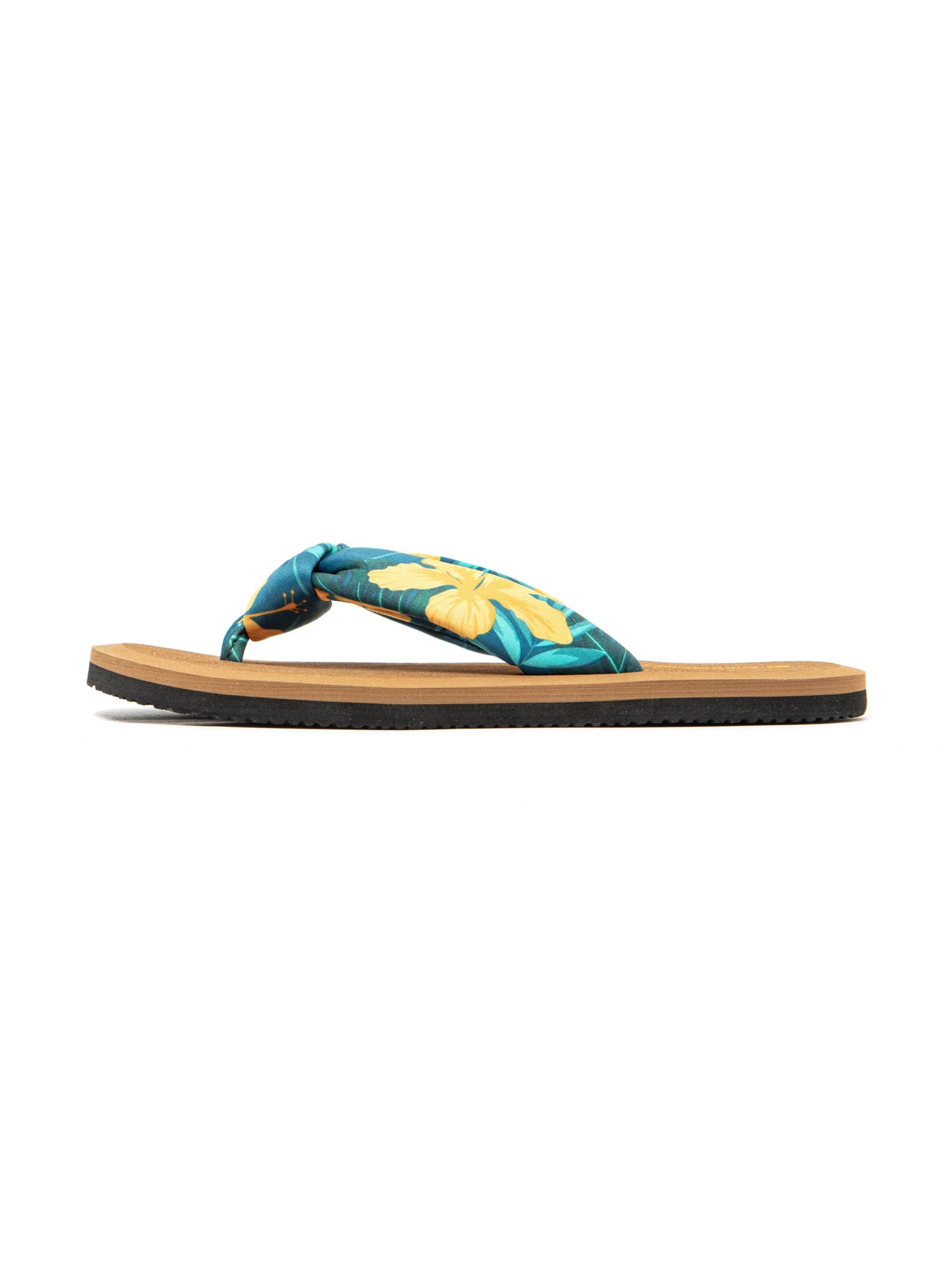Brasileras - Zapatos para playa y agua 'Hibiscus Nudo' en verde: frente