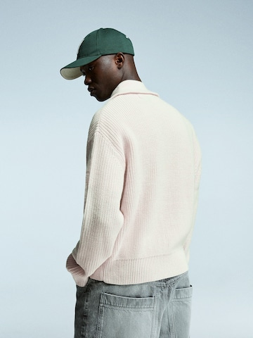 Bershka Pletena jopa | bela barva