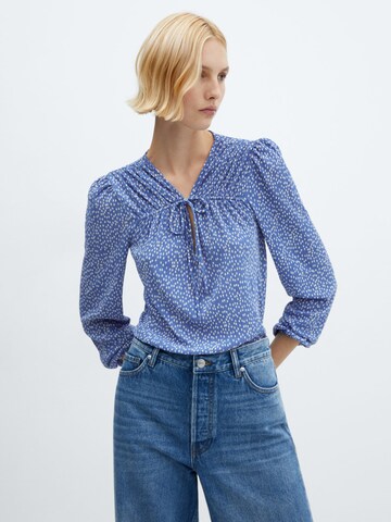 MANGO Blouse 'POMELO' in Blauw: voorkant