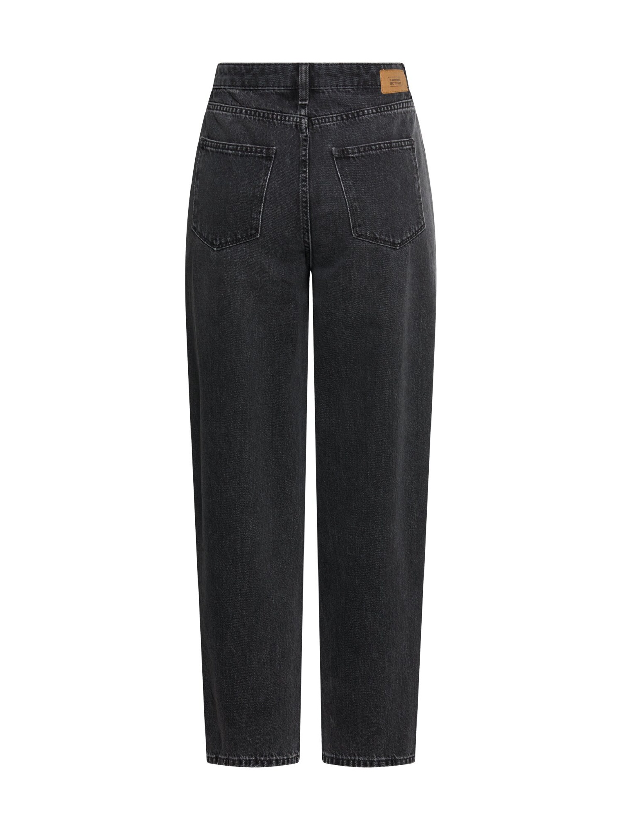 CAMEL ACTIVE Loosefit Barrel Jeans mit Gürtelschlaufen in Schwarz