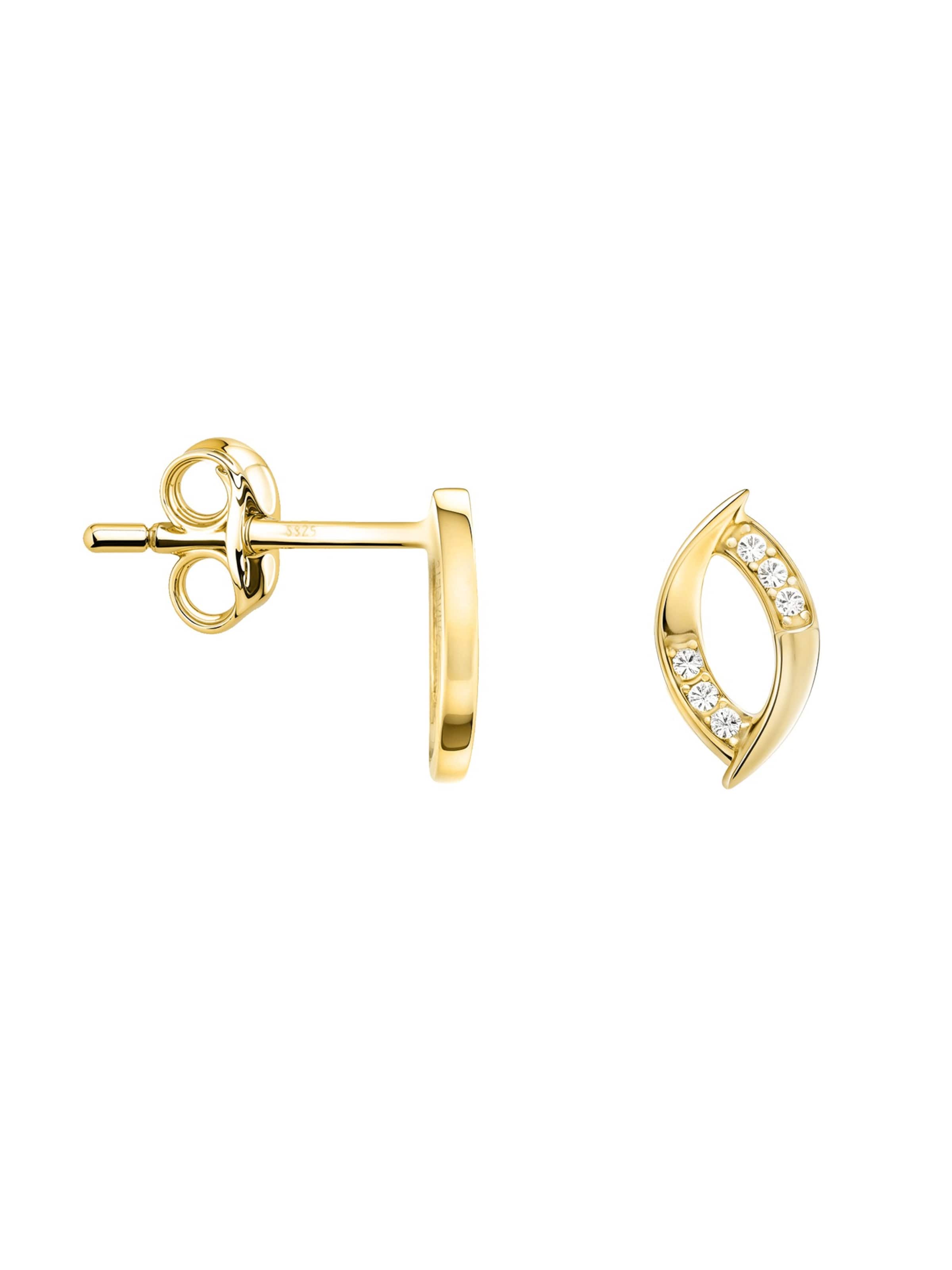 Sofia Milani Ohrringe 'Oval'‌‌‌‌‌‌‌ in Gold: Vorderseite