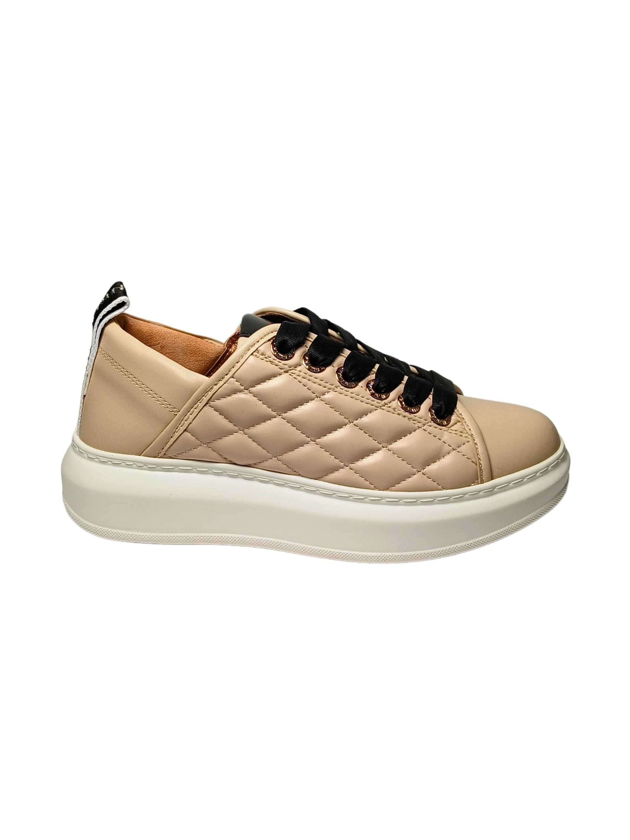 Sneaker bassa di Alexander Smith in beige: frontale