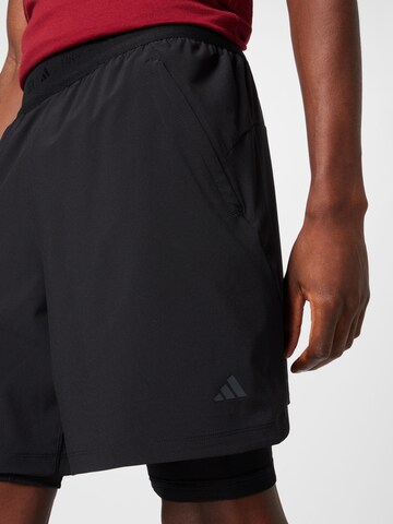 ADIDAS PERFORMANCE Regular Workout Pants '2-In-1' in Black