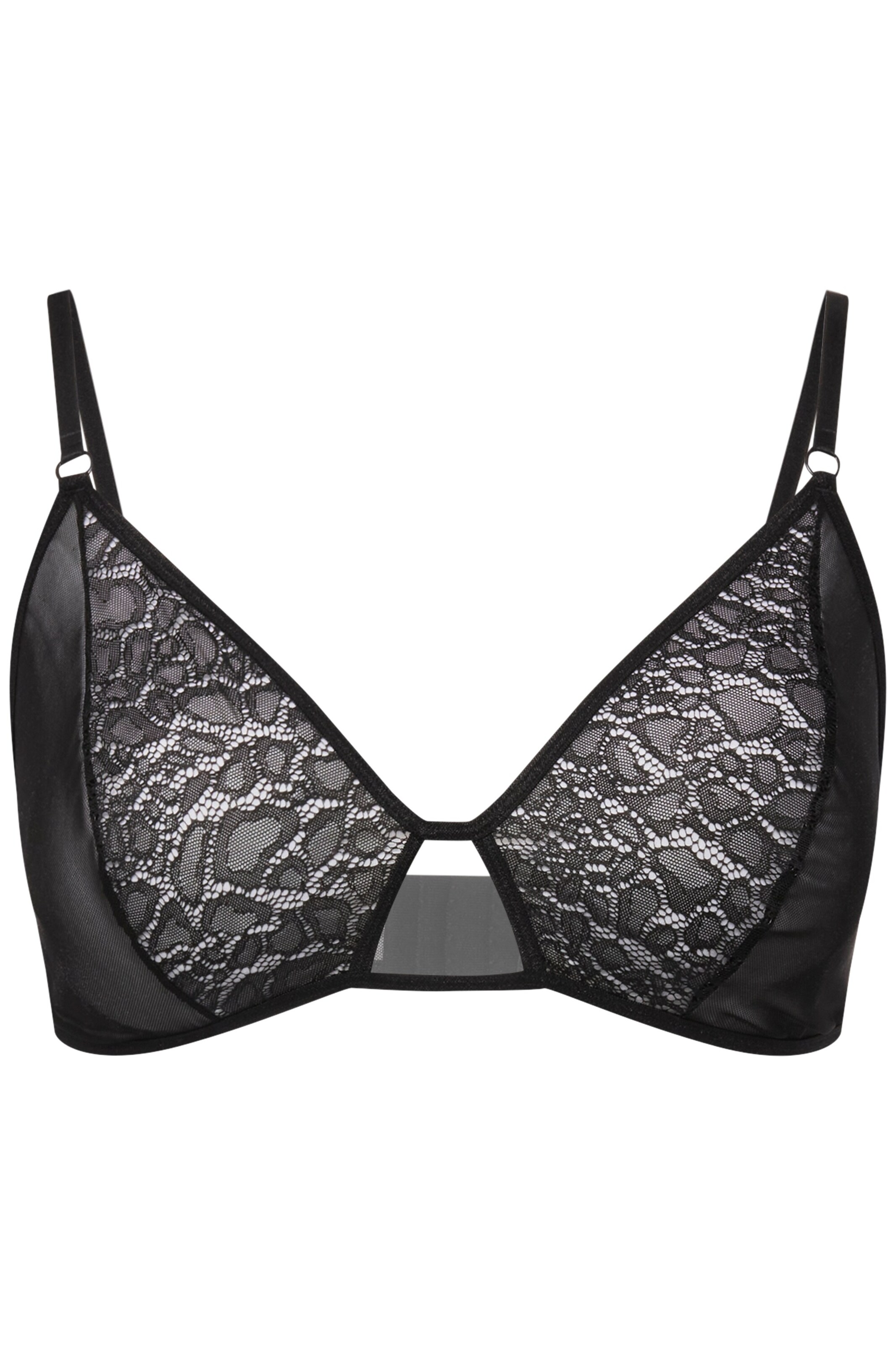 Ulla Popken Bustier BH in Schwarz: Vorderseite