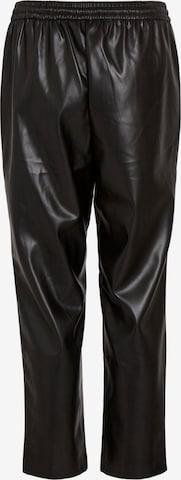 VILA Regular Pleat-Front Pants 'NILLE' in Black