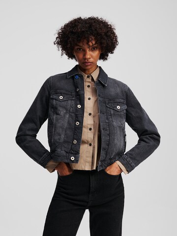 Veste mi-saison ' JEANSJACKE MIT REGULÄRER PASSFORM ' KARL LAGERFELD JEANS en bleu : devant