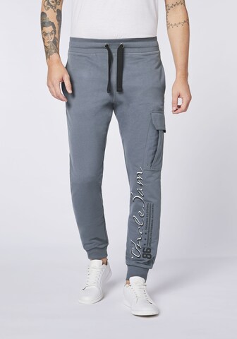 UNCLE SAM Tapered Pants in Grey: front