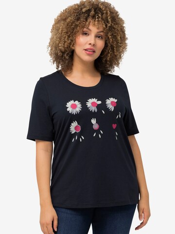 Ulla Popken Shirt 'Blütenzauber' in Black: front