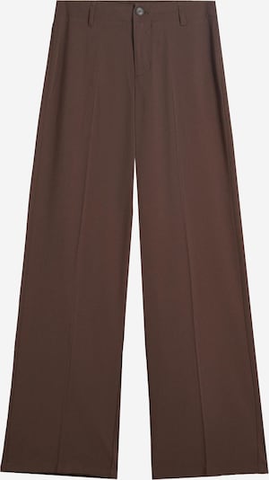 Bershka Suorat housut värissä ruskea / cappuccino / tummanruskea, Tuotenäkymä