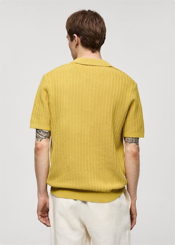 MANGO MAN Shirt in Yellow