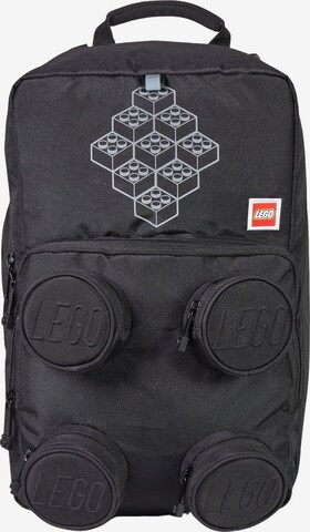 LEGO Rucksack 'LEGO Bricks Petersen School Backpack' in Schwarz: Vorderseite