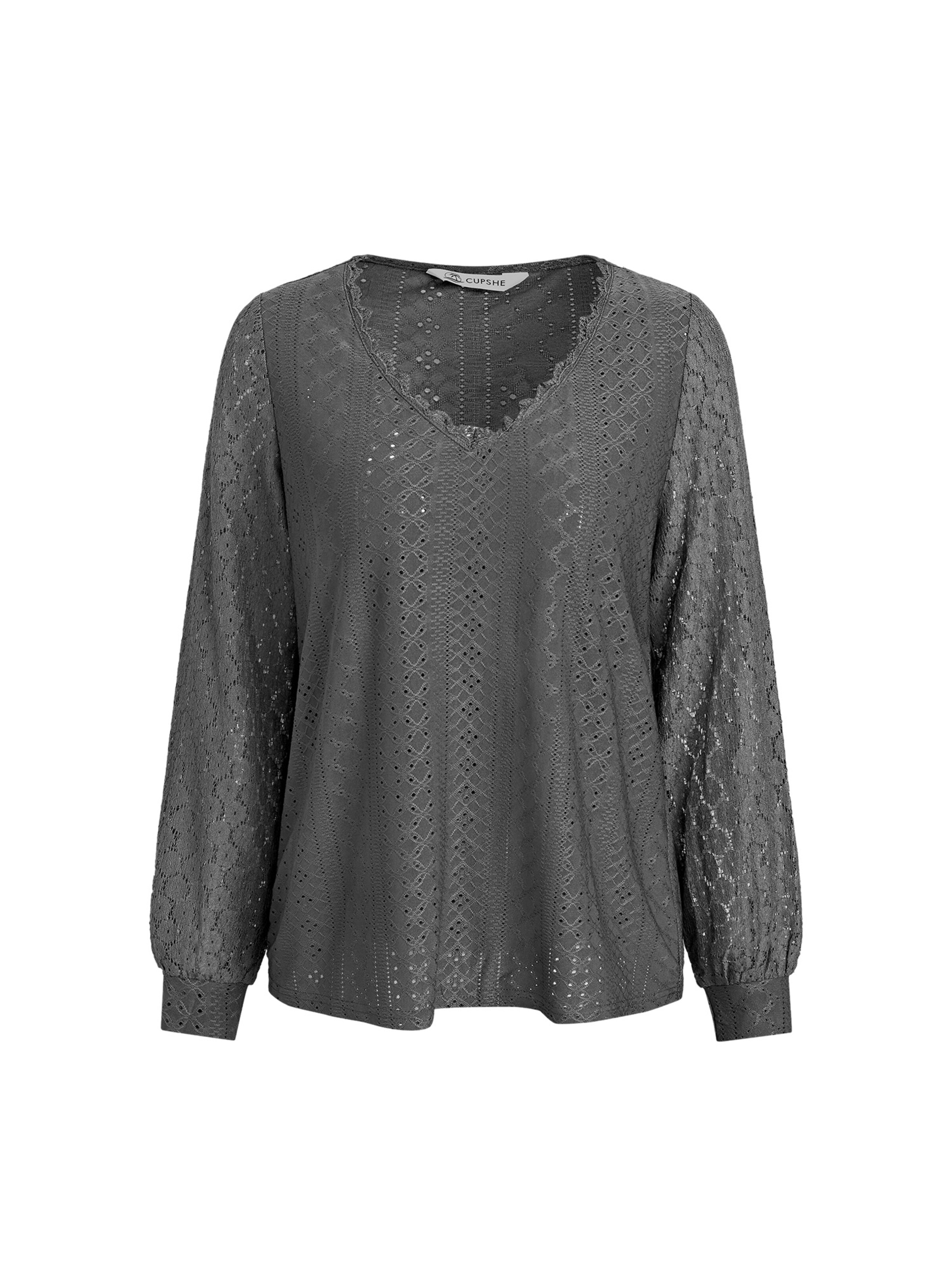 Cupshe Blouse in Grey: front