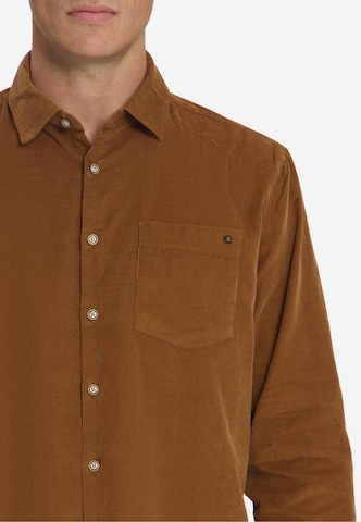 Regular fit Camicia di No Excess in marrone