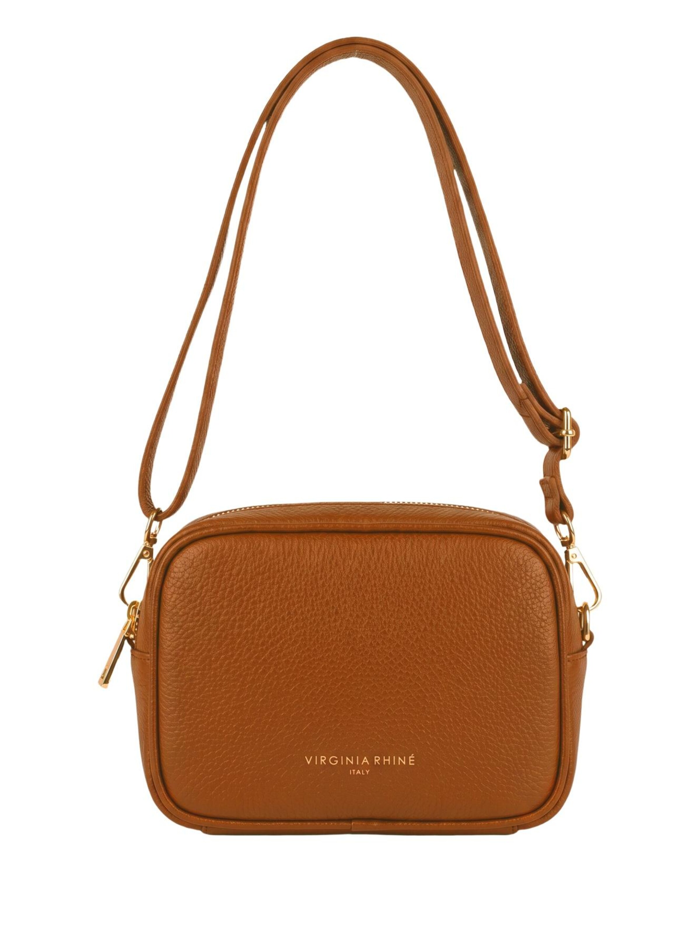Borsa a tracolla 'Borsa a Tracolla Pelle Genuina 20x15 cm Virginia Rhinè' di Virginia Rhinè in marrone: frontale