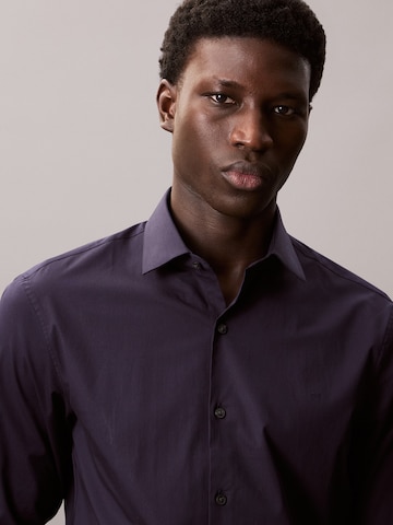 Calvin Klein Slim fit Button Up Shirt 'ESNTL' in Blue