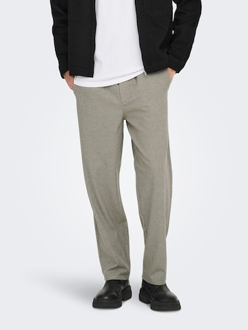 Only & Sons Loose fit Pants 'ONSMark' in Grey: front