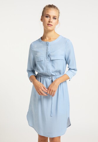 usha BLUE LABEL - Vestido camisero en azul: frente