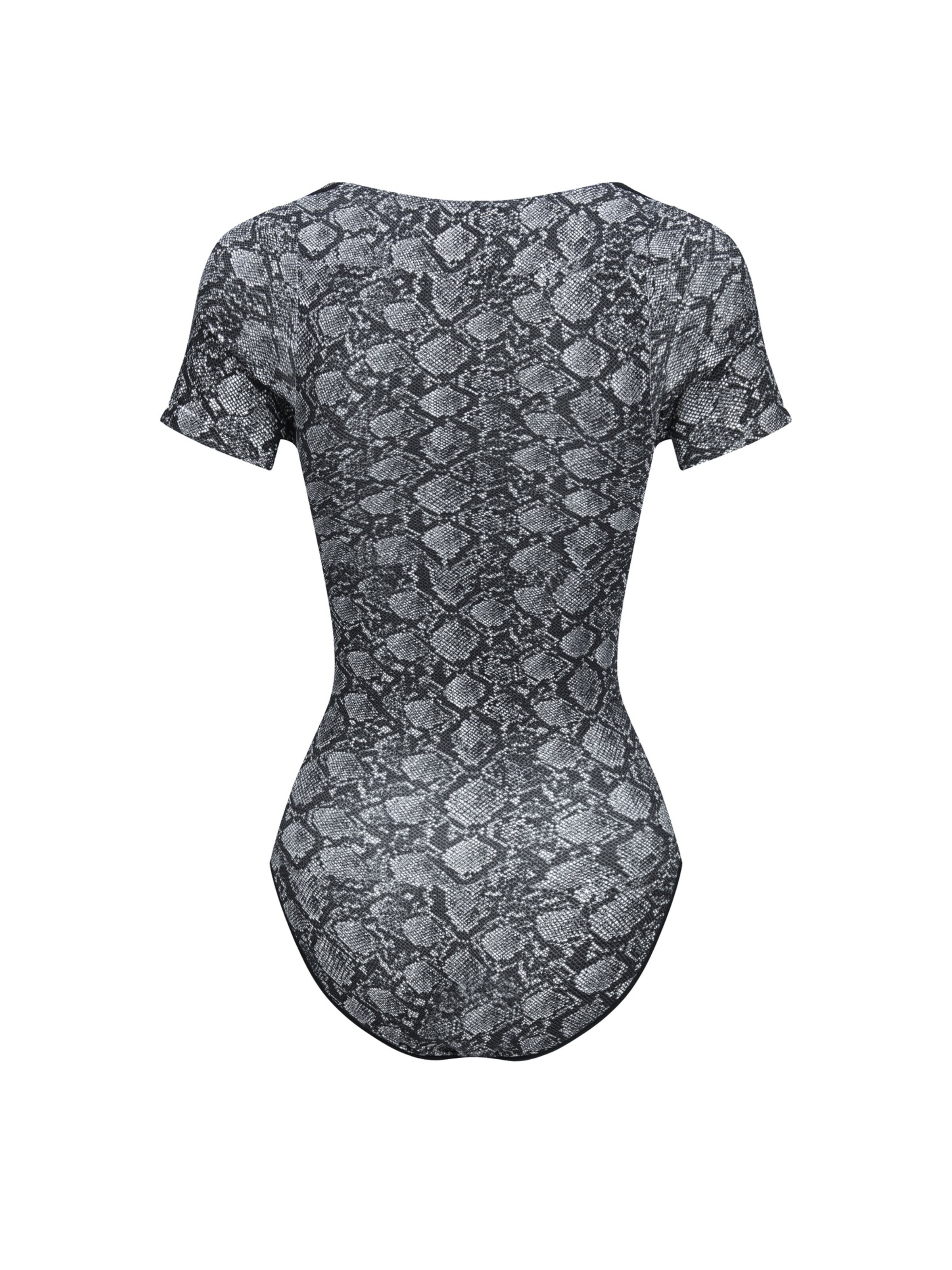 cfabBodi za oblikovanje 'T-Shirt Bodysuit Sculpting Shapewear mit Slip' - siva boja