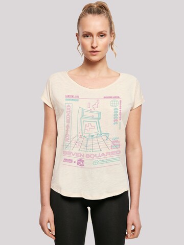 T-shirt F4NT4STIC en beige : devant