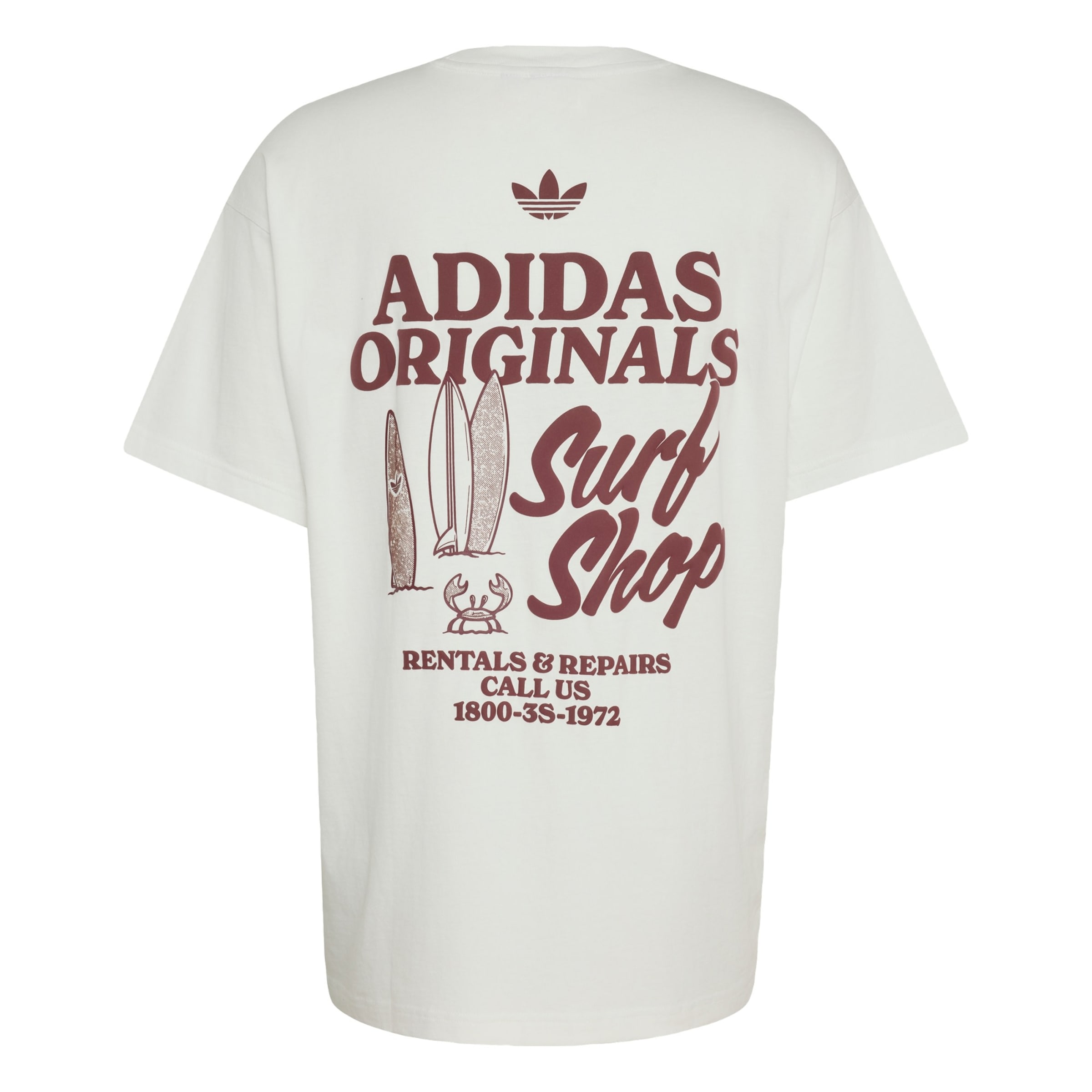 T-Shirt 'Surf Shop' ADIDAS ORIGINALS en blanc