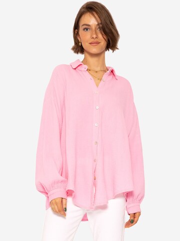 SASSYCLASSY - Blusa em rosa: frente