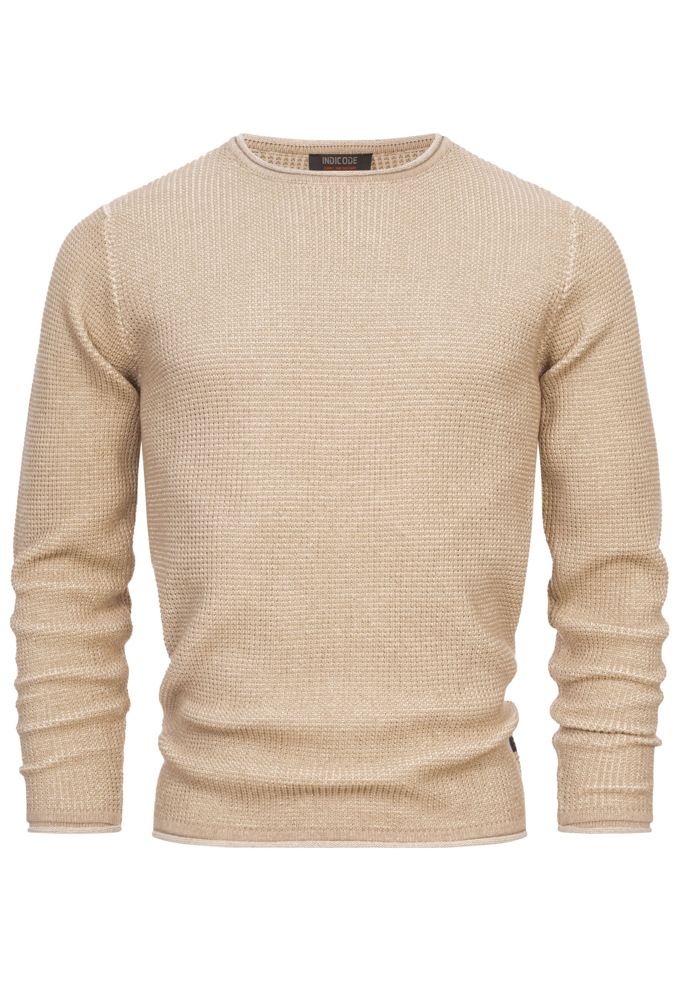 Pull-over ' Petri ' INDICODE JEANS en beige : devant