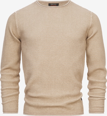 INDICODE JEANS Pullover ' Petri ' in Beige: Vorderseite