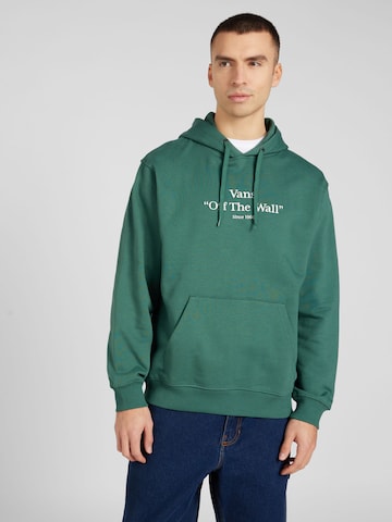VANSSweater majica - zelena boja: prednji dio