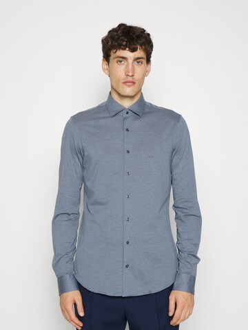 Michael Kors Slim fit Srajca | modra barva: sprednja stran