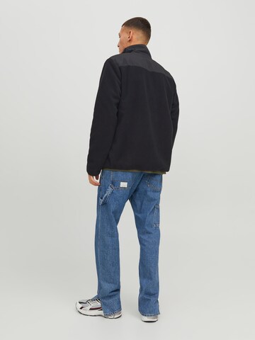 JACK & JONES Fleece jacket 'Marvin' in Black