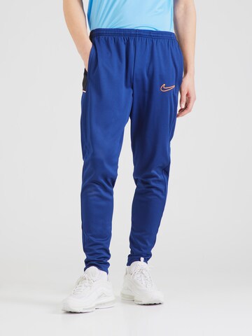 NIKETapered Sportske hlače 'Academy 25' - plava boja: prednji dio
