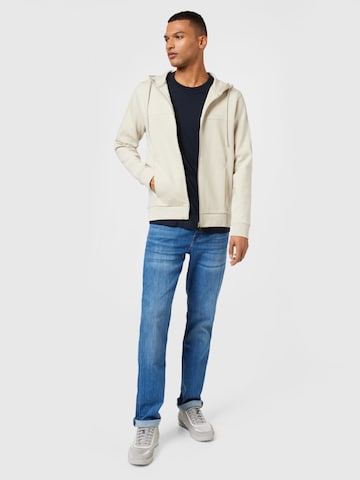 BOSS Zip-Up Hoodie 'Saggy 1' in Beige