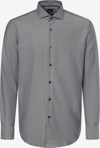BOSS Business Shirt 'HANK-spread-C6-233' in Grey: front