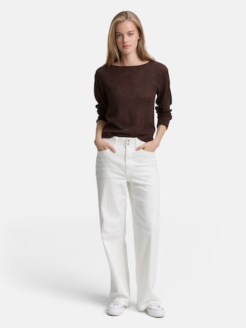 TOM TAILOR DENIM Sweater in Brown