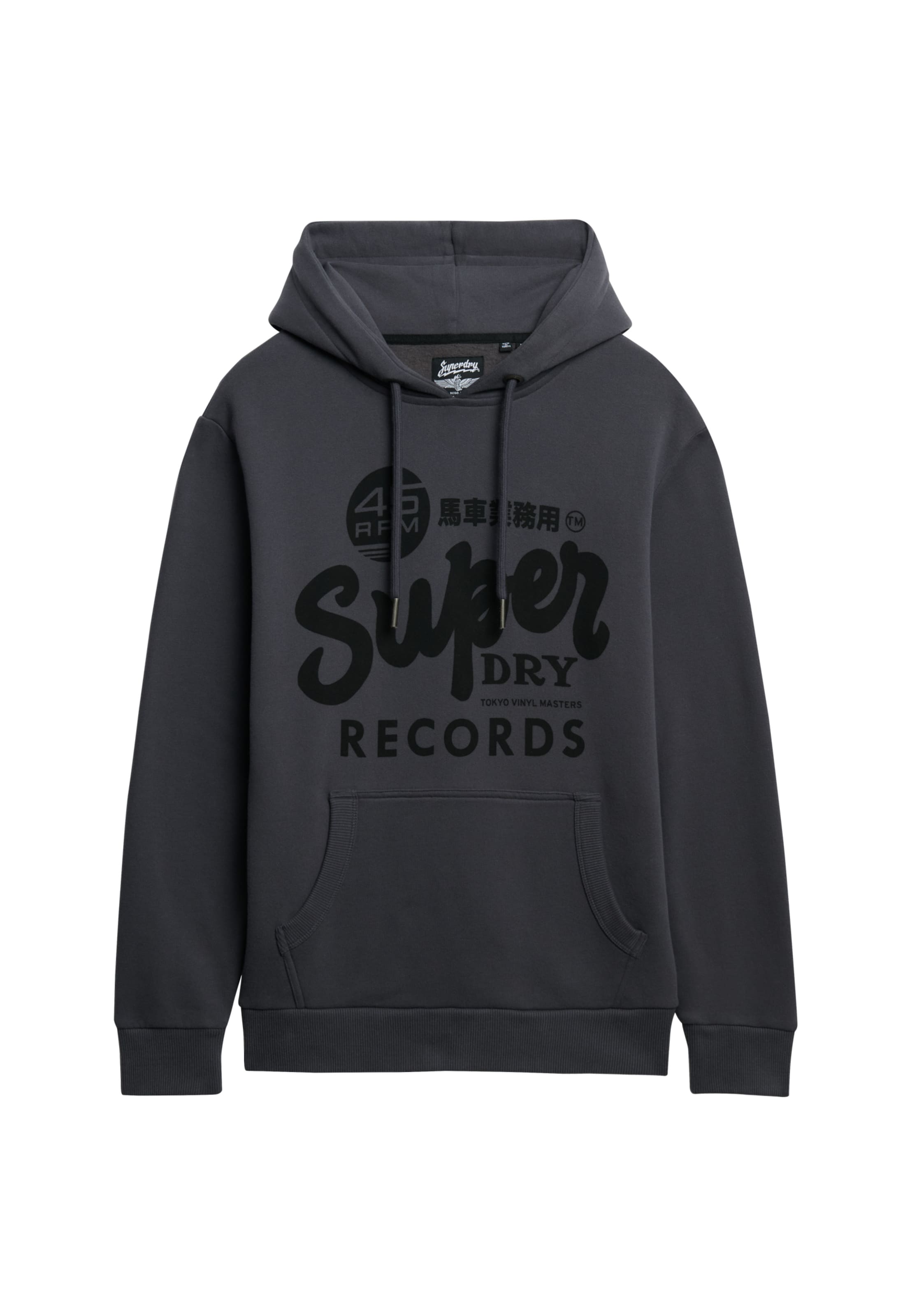 Superdry & Co Mikina 'Records' - Sivá: predná strana