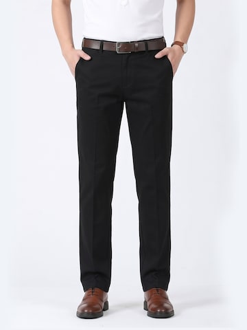 ALLTHEMEN Pleat-Front Pants 'Stofffall' in Black: front