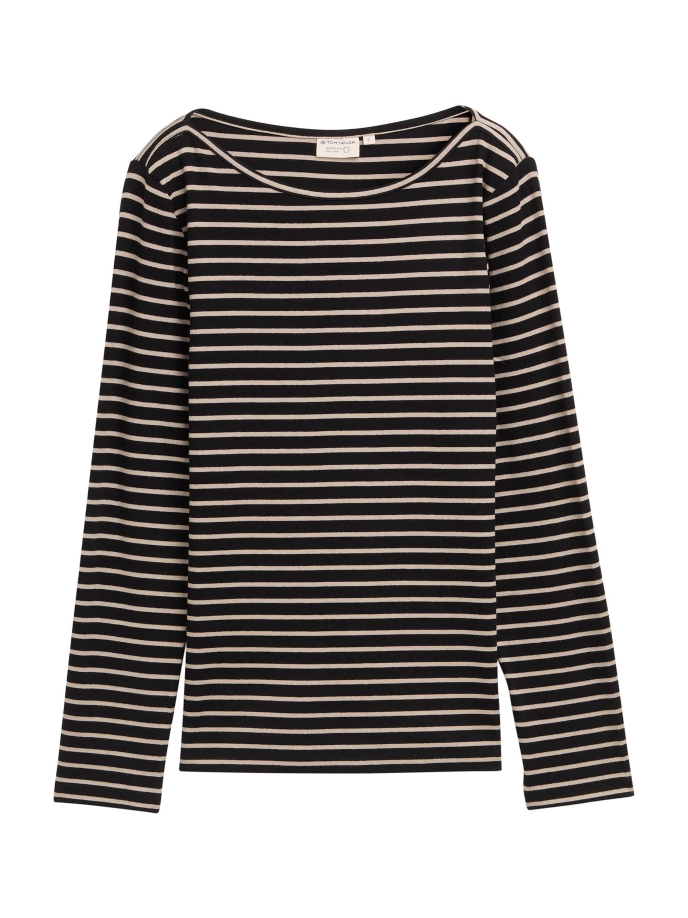 T-shirt TOM TAILOR en noir : devant