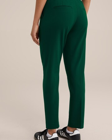 Coupe slim Pantalon à plis WE Fashion en vert