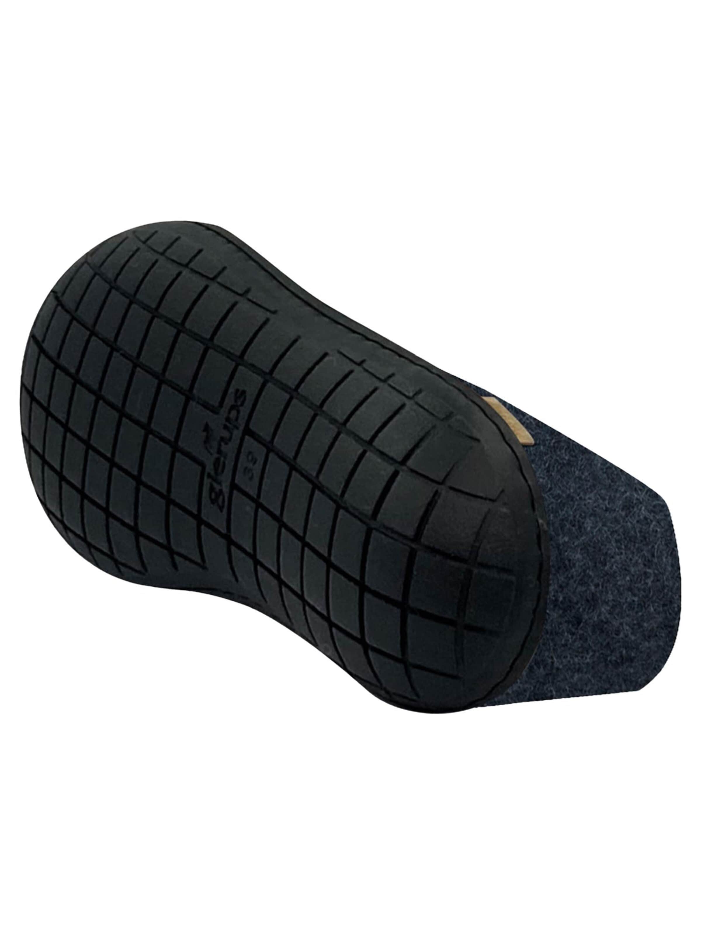 Glerups Slipper 'Kautschuksohle Schwarz' in Blue